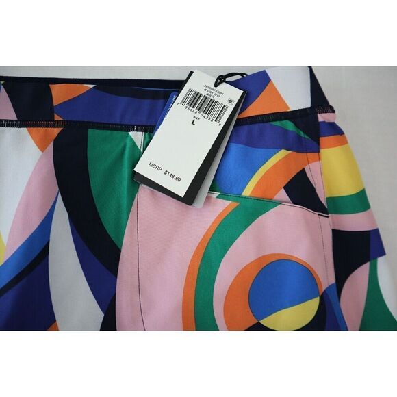 RLX Ralph Lauren Women Sz L Abstract Multi Print Performance 17" Golf Skort - Picture 6 of 11